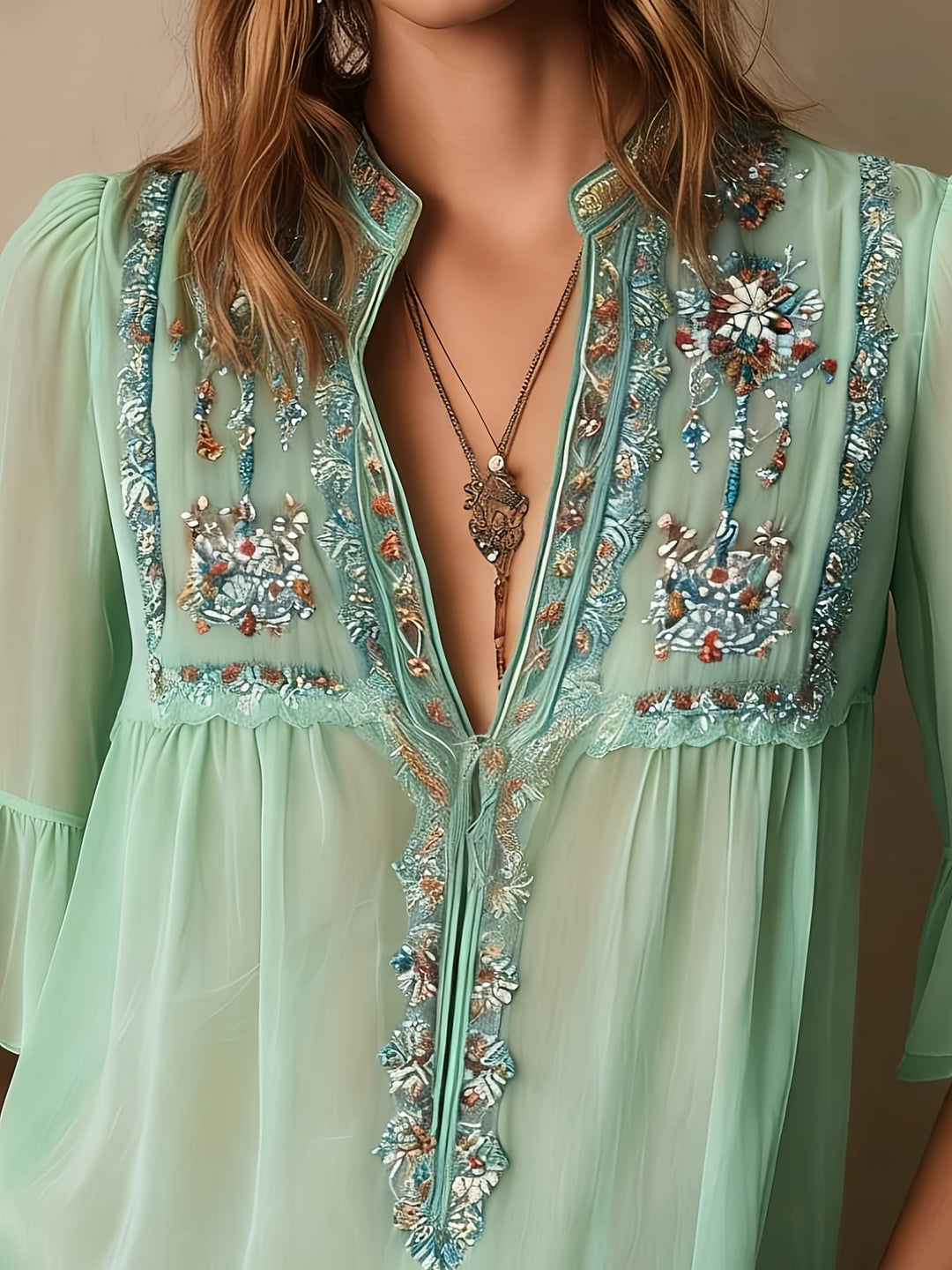 Sheer Floral Blouse — Romantic Statement Top