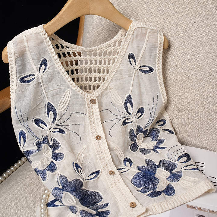 The Embroidered Crochet Cardigan