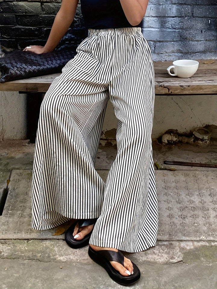 The Striped Wide-Leg Trouser
