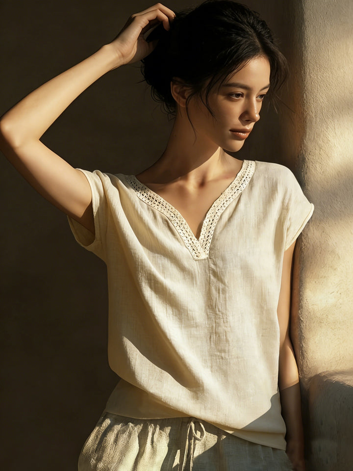 The Lace V-Neck Blouse