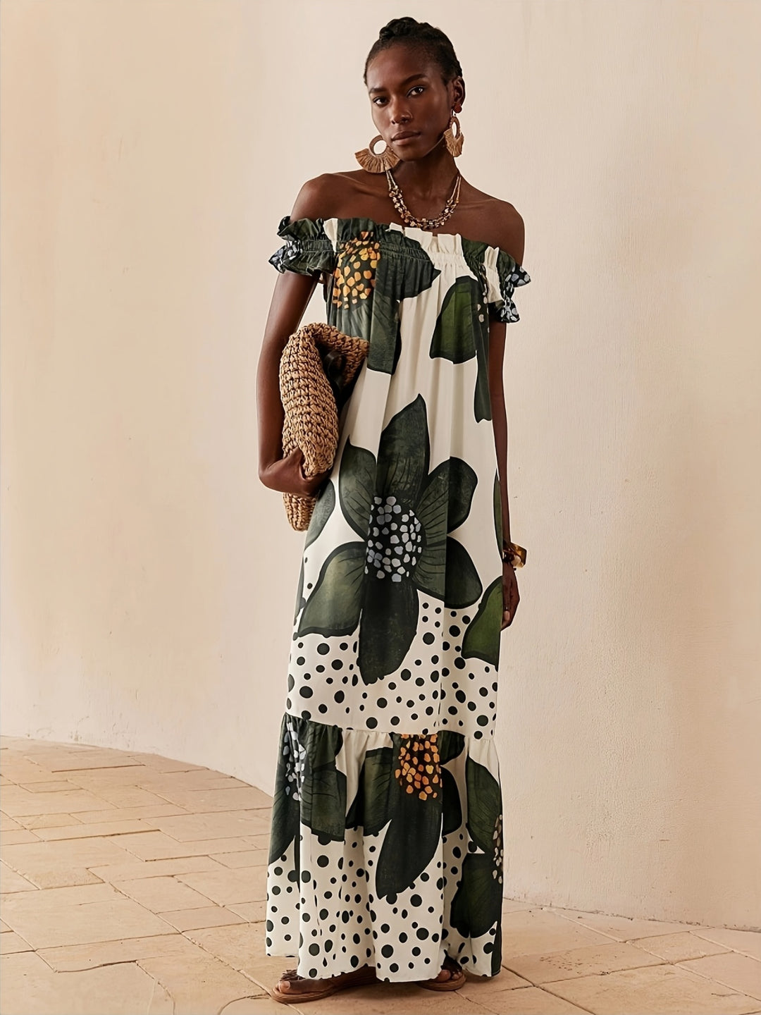 The Floral Off-Shoulder Maxi Dress