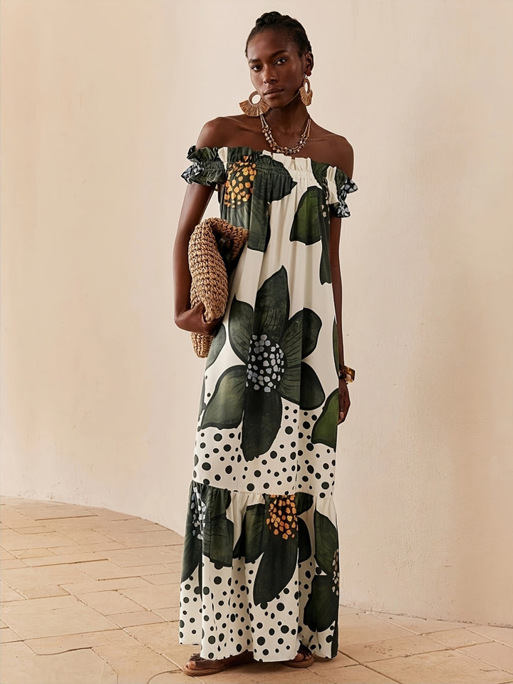 The Floral Off-Shoulder Maxi Dress