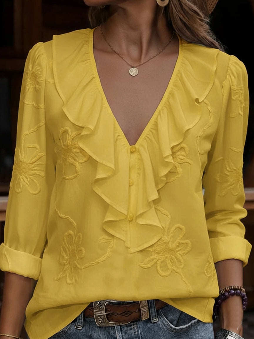The Nalevia V-Neck Long Sleeve