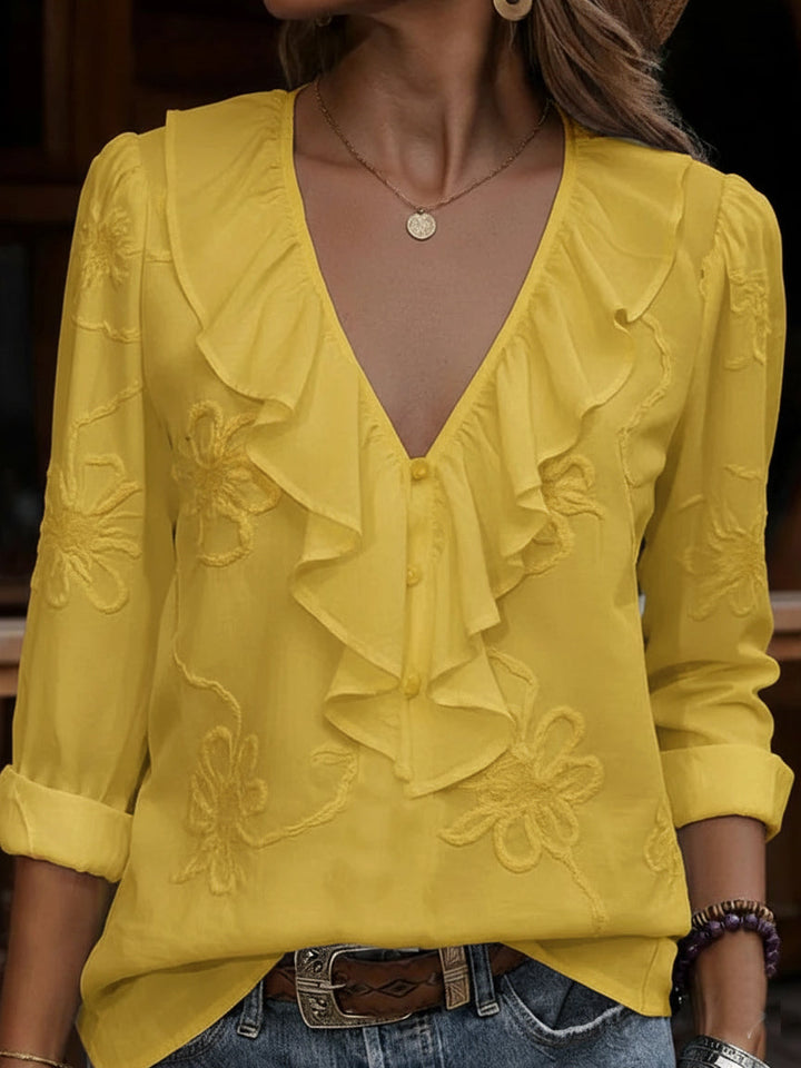 The Nalevia V-Neck Long Sleeve