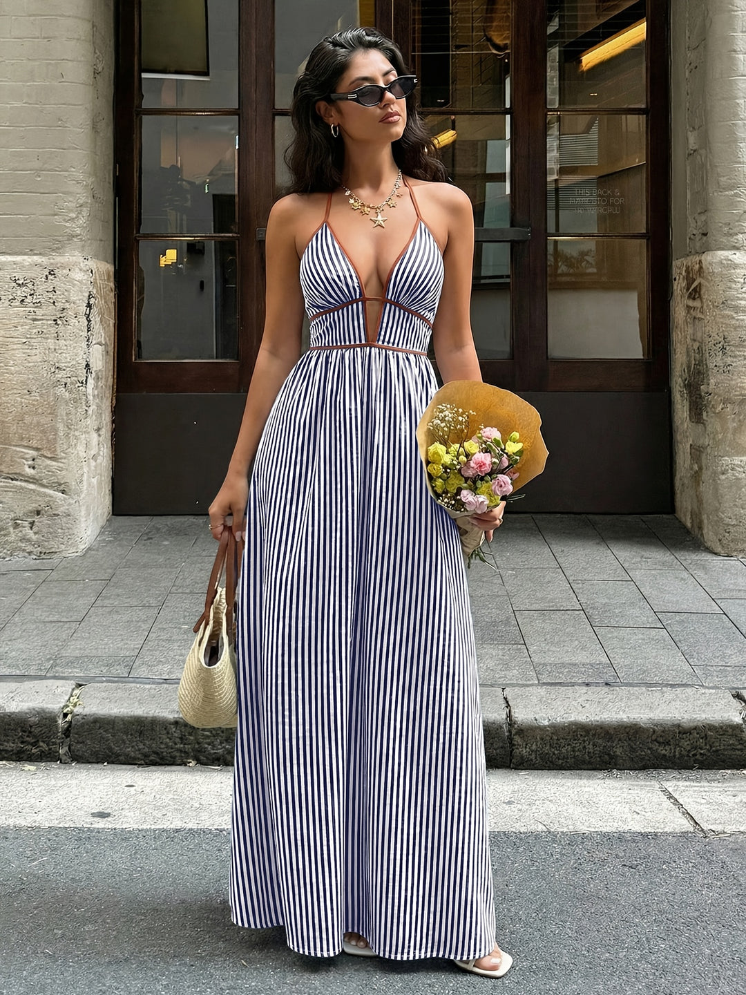 The Striped Halter Dress