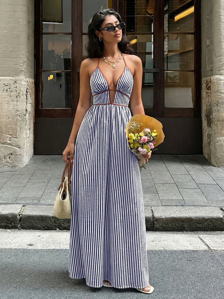 The Striped Halter Dress
