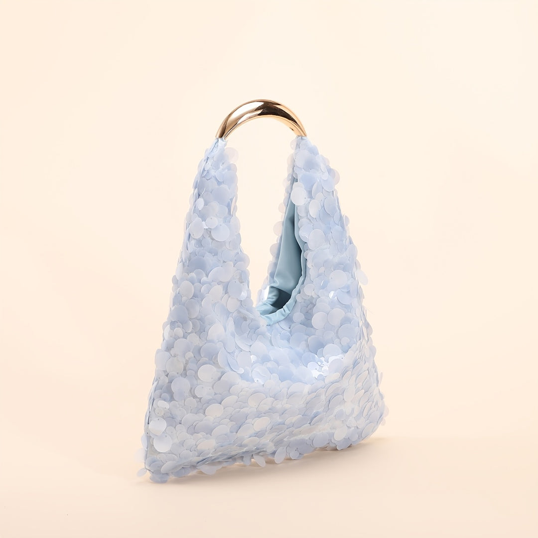 Luna Crescent Sequin Handbag – Chic & High-End