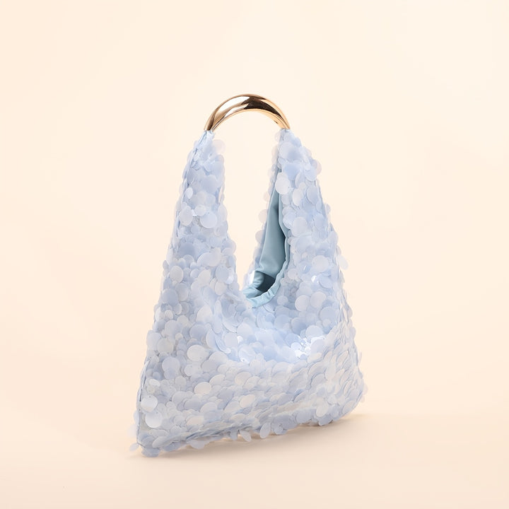 Luna Crescent Sequin Handbag – Chic & High-End