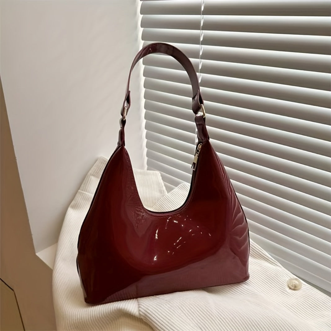 Burgundy Vintage French Shoulder Bag – Chic & Versatile