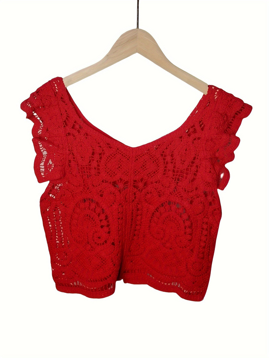 The Ruffle Button Crochet Cardigan