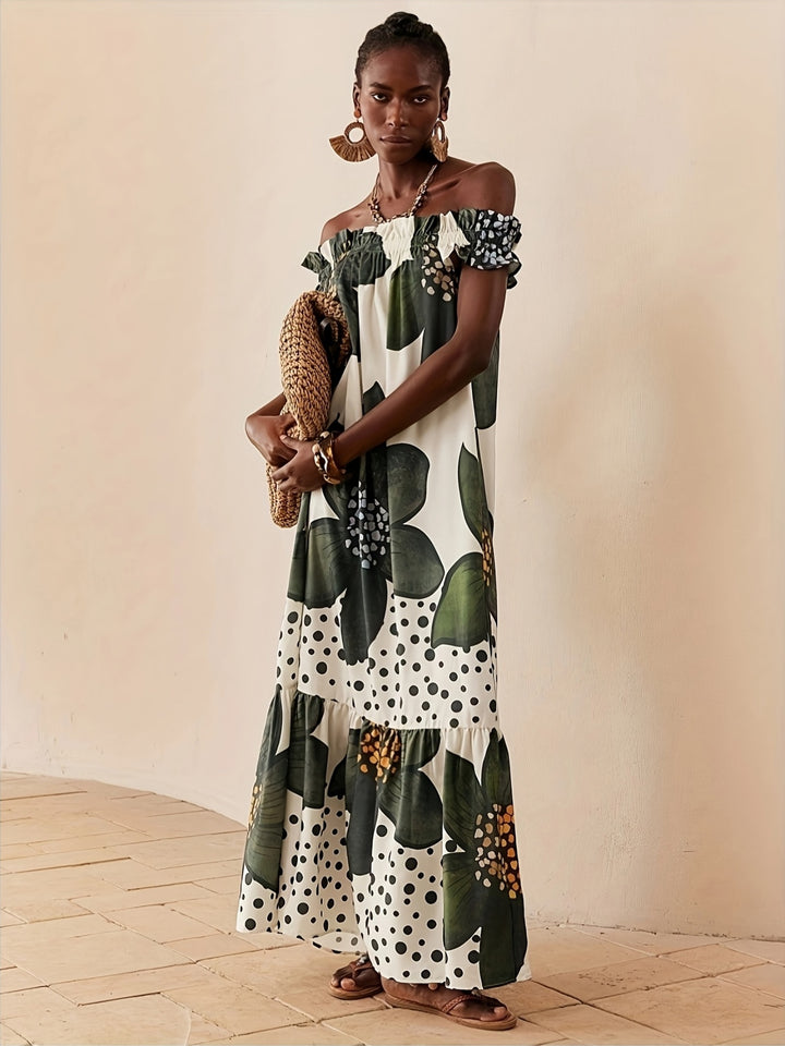 The Floral Off-Shoulder Maxi Dress