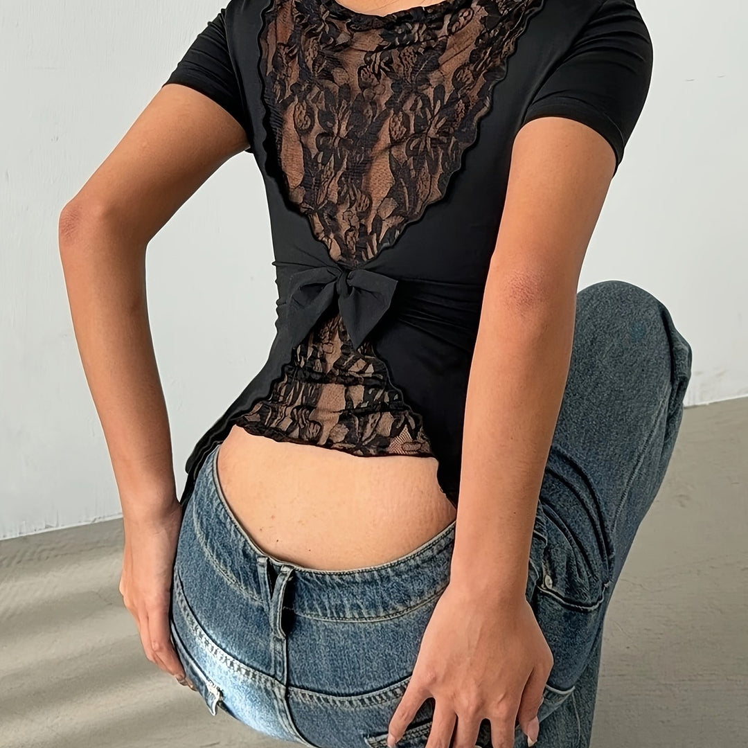 The Asymmetrical Lace Top