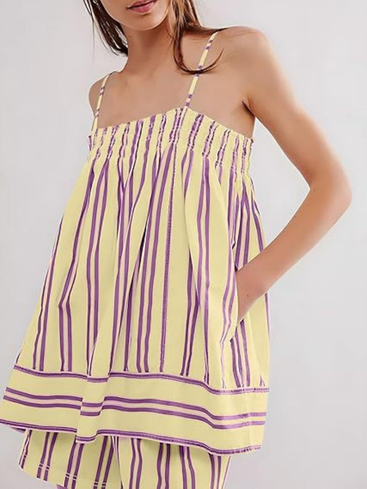 The Striped Sleeveless Summer Set