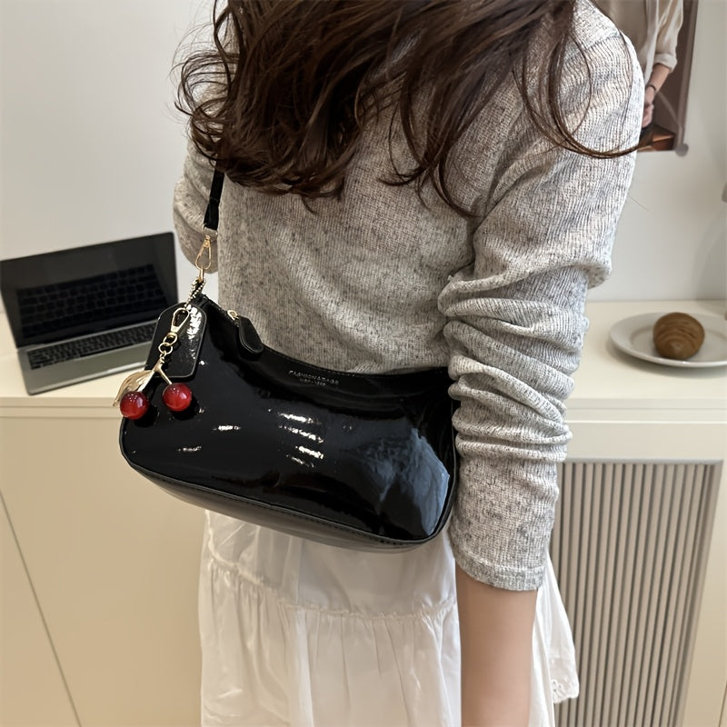 Textured Underarm Handbag