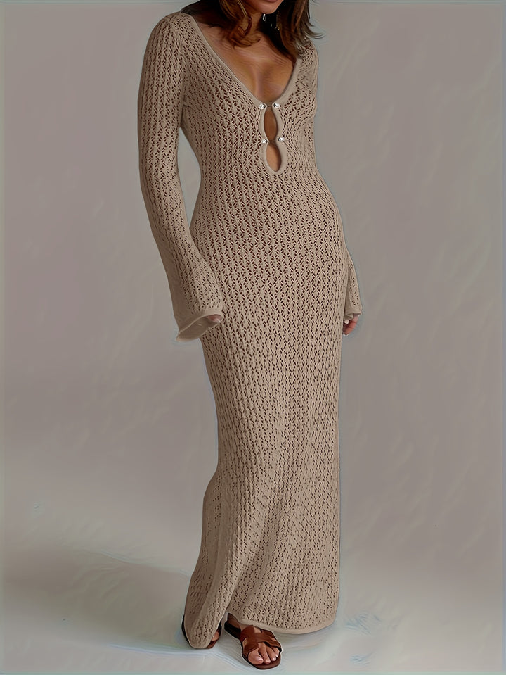 Riviera Crochet Beach Cover-Up — Long Maxi Dress