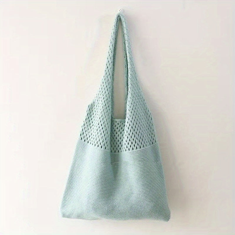 The Margaux Crochet Tote — Woven Shoulder Bag
