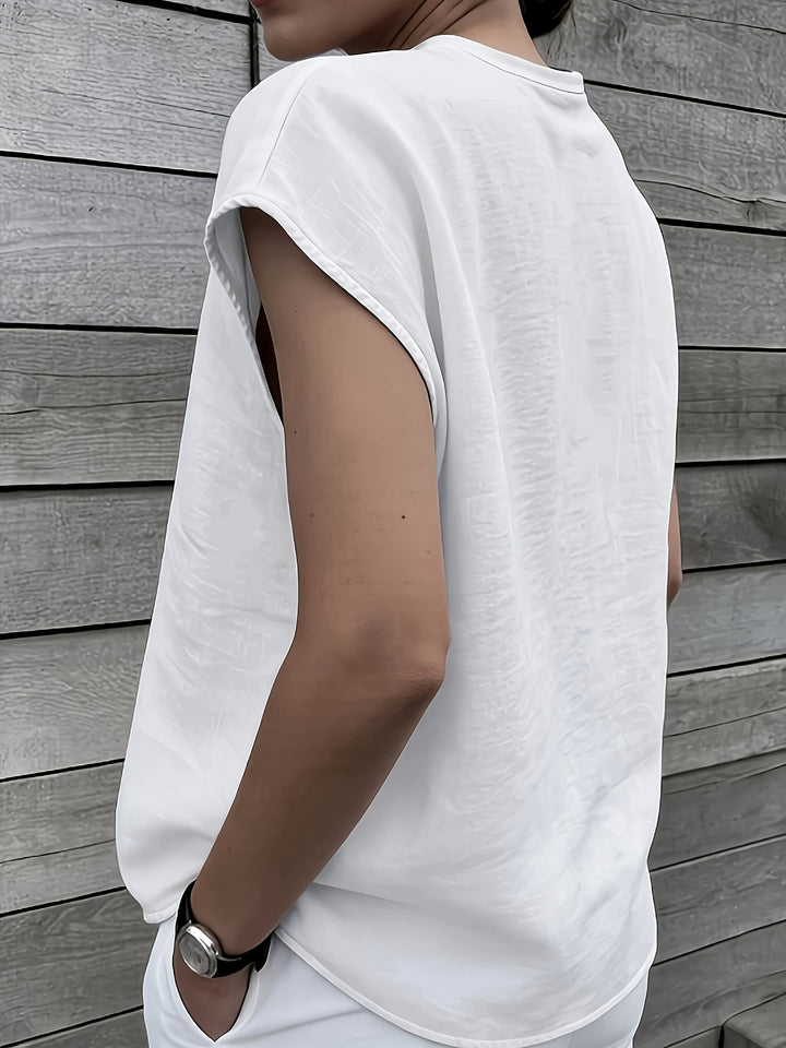 The Linen V-Neck Blouse