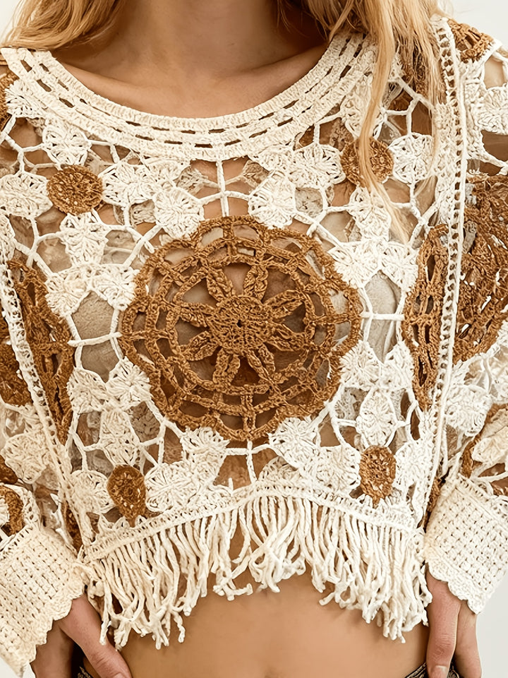 The Fringe Geometric Knit Top