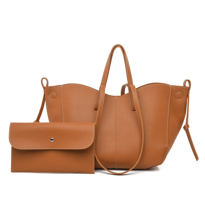 The Mira Soft Tote — Lightweight Faux-Leather Shoulder Bag