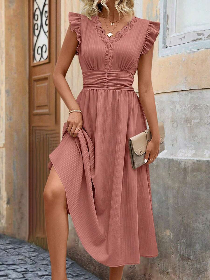 The Isla Ruffle Midi Dress
