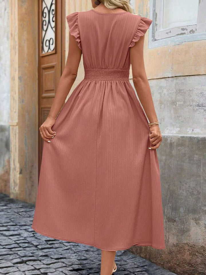 The Isla Ruffle Midi Dress