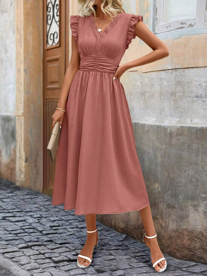 The Isla Ruffle Midi Dress