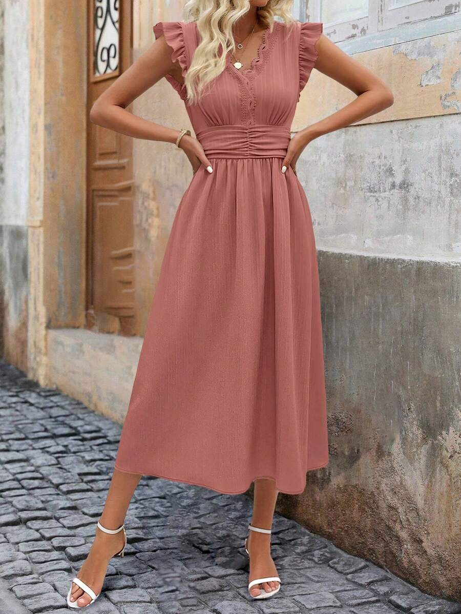 Lucia Ruffled Boho Maxi Dress — Romantic Tea-Party Dress