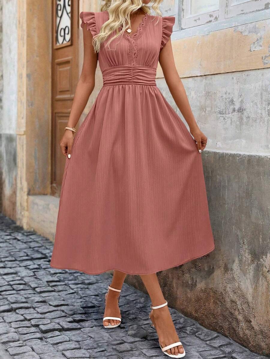 The Isla Ruffle Midi Dress