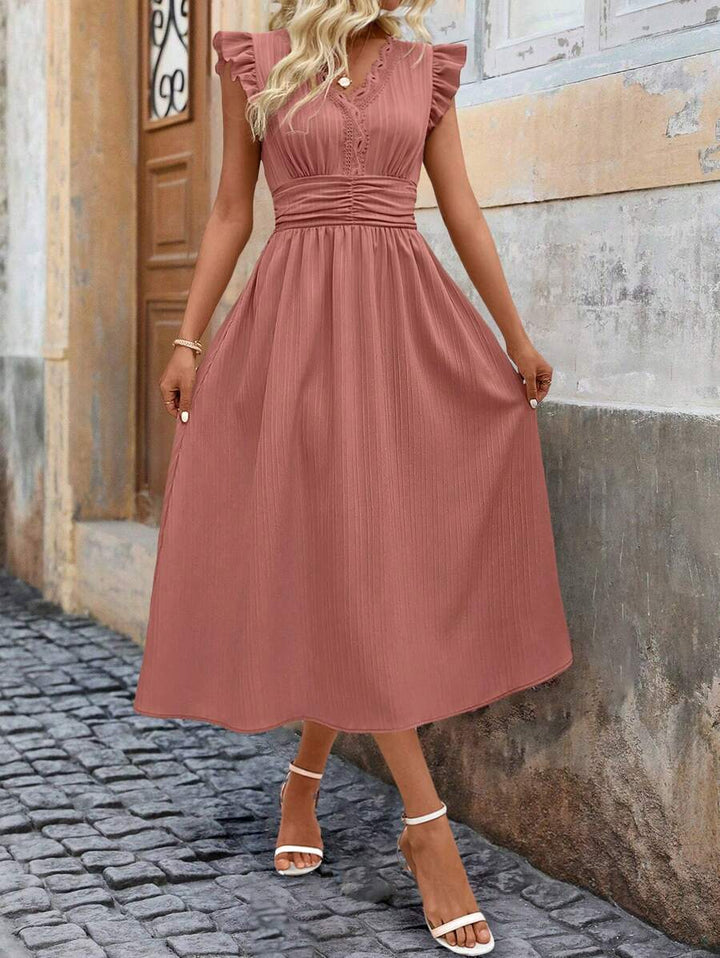 The Isla Ruffle Midi Dress
