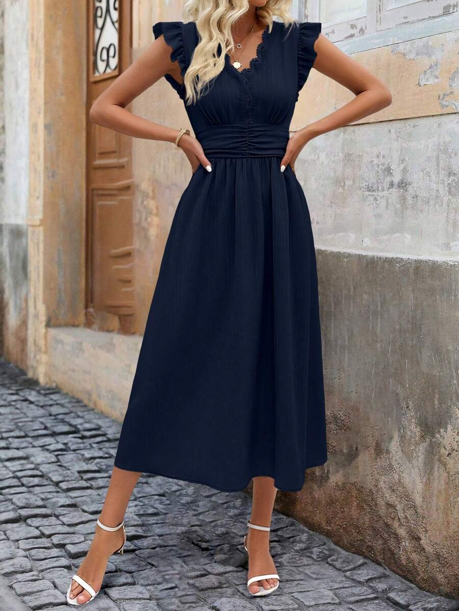 The Isla Ruffle Midi Dress