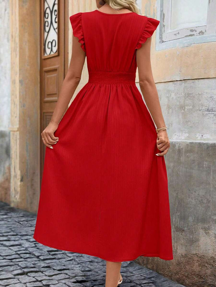 The Isla Ruffle Midi Dress