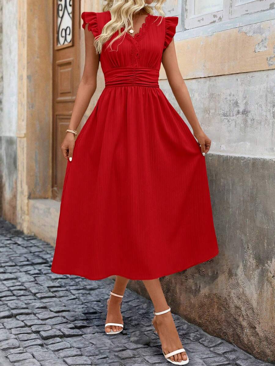 Lucia Ruffled Boho Maxi Dress — Romantic Tea-Party Dress