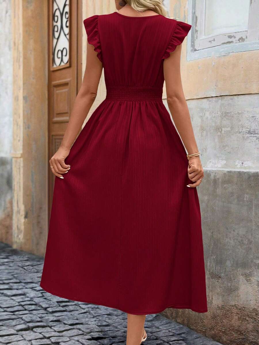 Lucia Ruffled Boho Maxi Dress — Romantic Tea-Party Dress