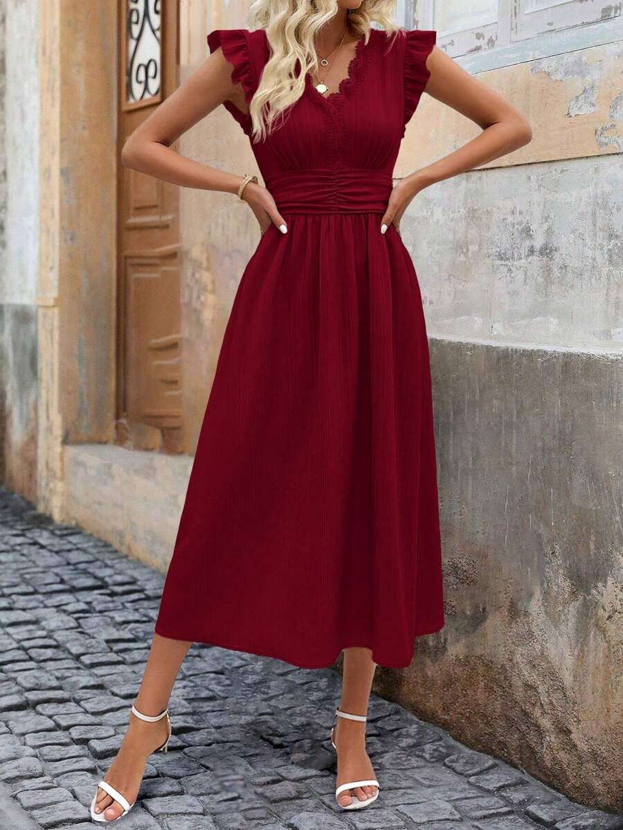 The Isla Ruffle Midi Dress