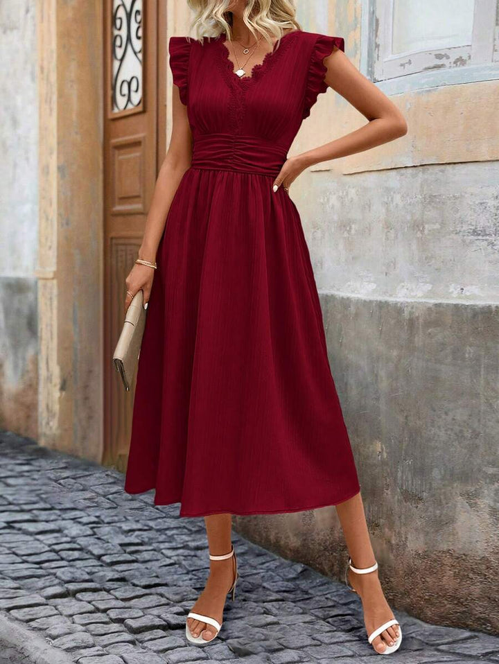 The Isla Ruffle Midi Dress