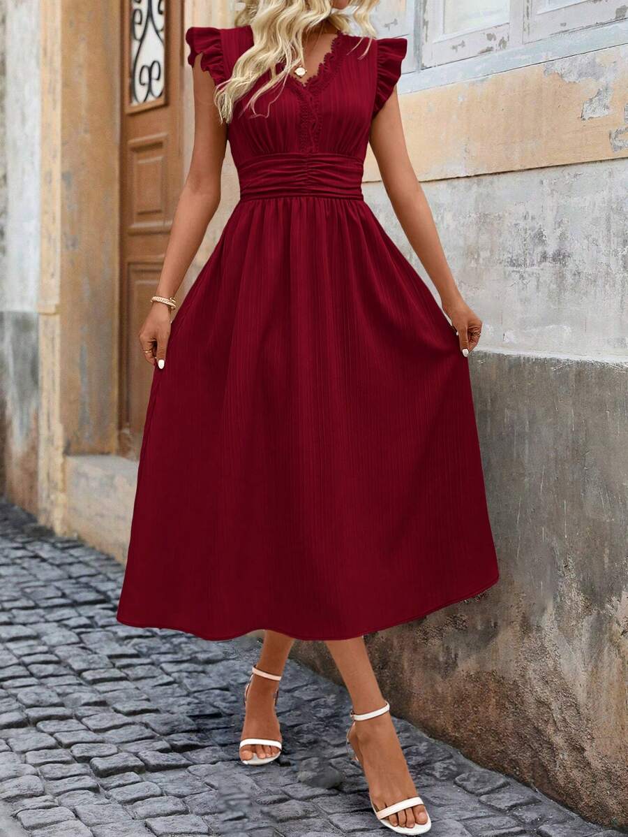 The Isla Ruffle Midi Dress