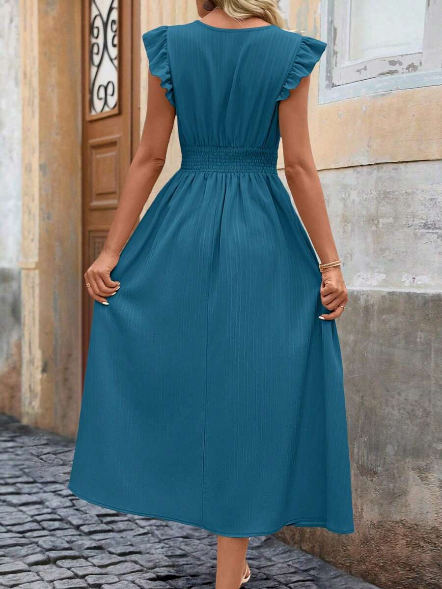 Lucia Ruffled Boho Maxi Dress — Romantic Tea-Party Dress