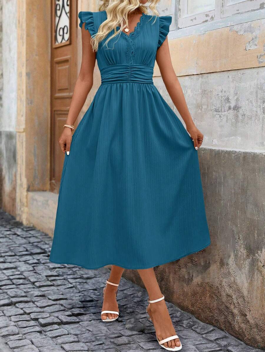 Lucia Ruffled Boho Maxi Dress — Romantic Tea-Party Dress