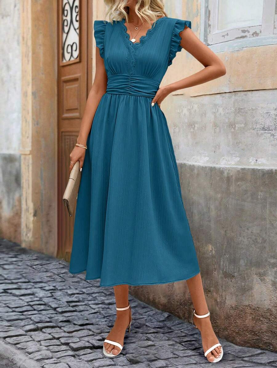 The Isla Ruffle Midi Dress