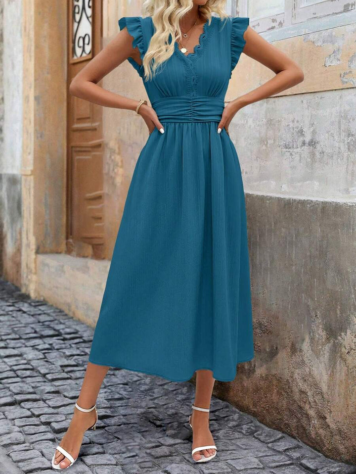 Lucia Ruffled Boho Maxi Dress — Romantic Tea-Party Dress