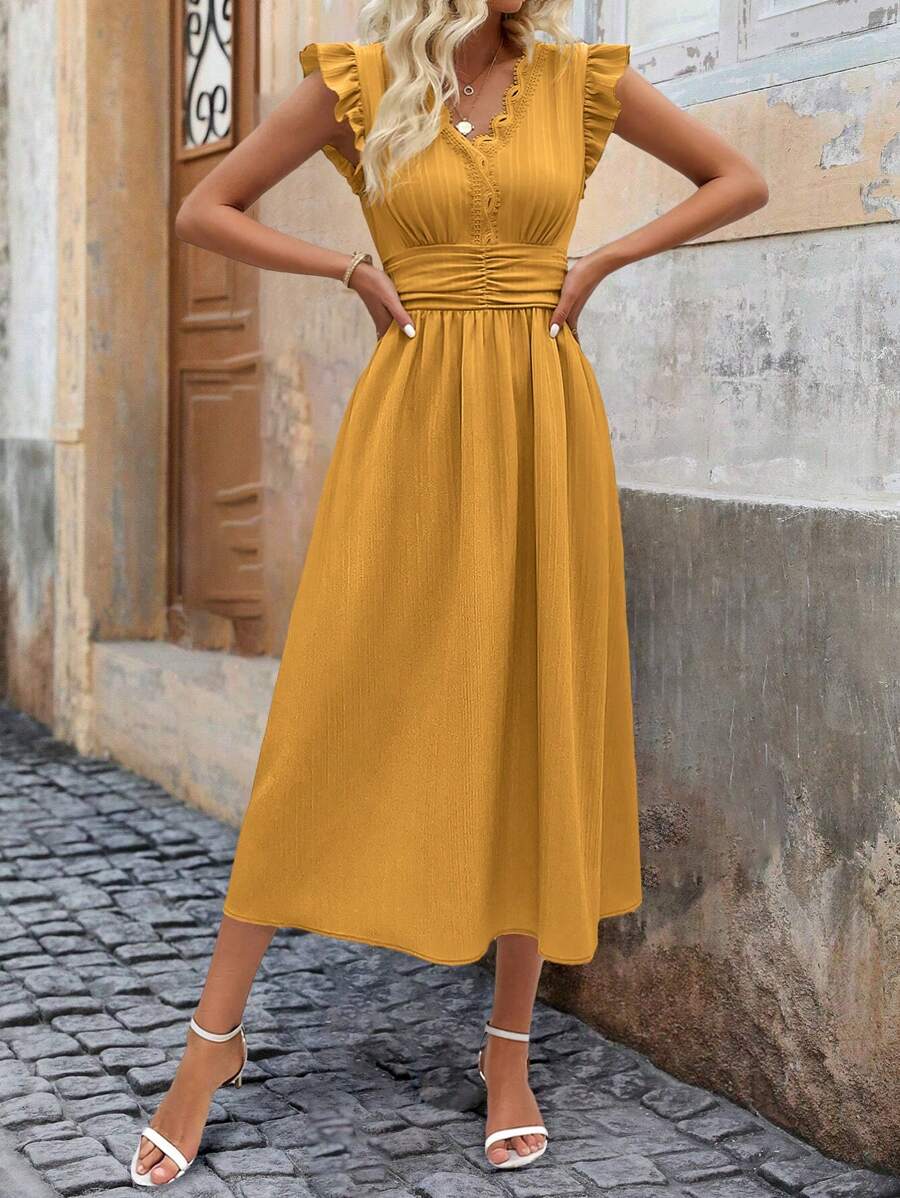 The Isla Ruffle Midi Dress