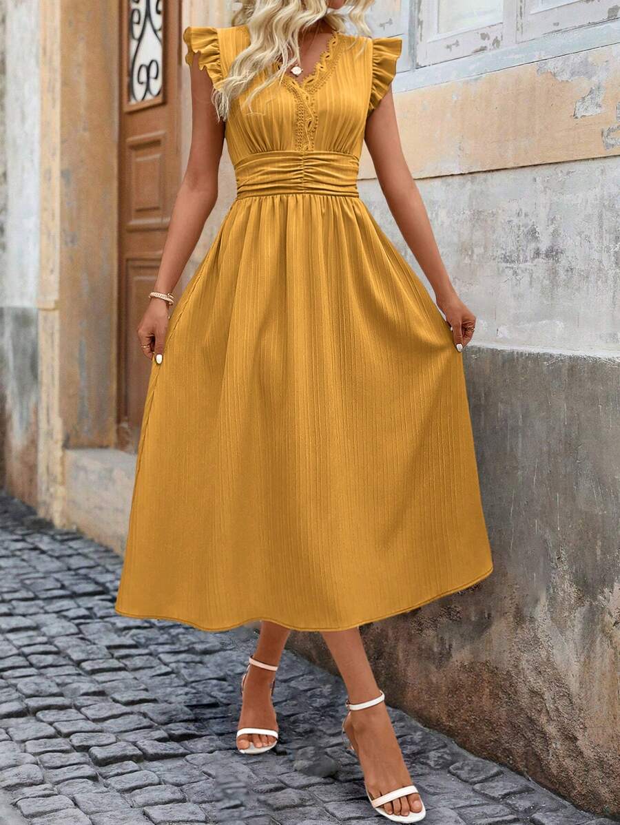 The Isla Ruffle Midi Dress