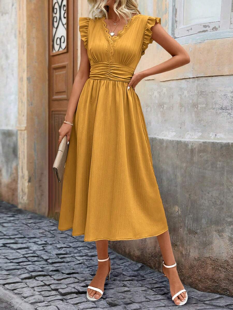 The Isla Ruffle Midi Dress