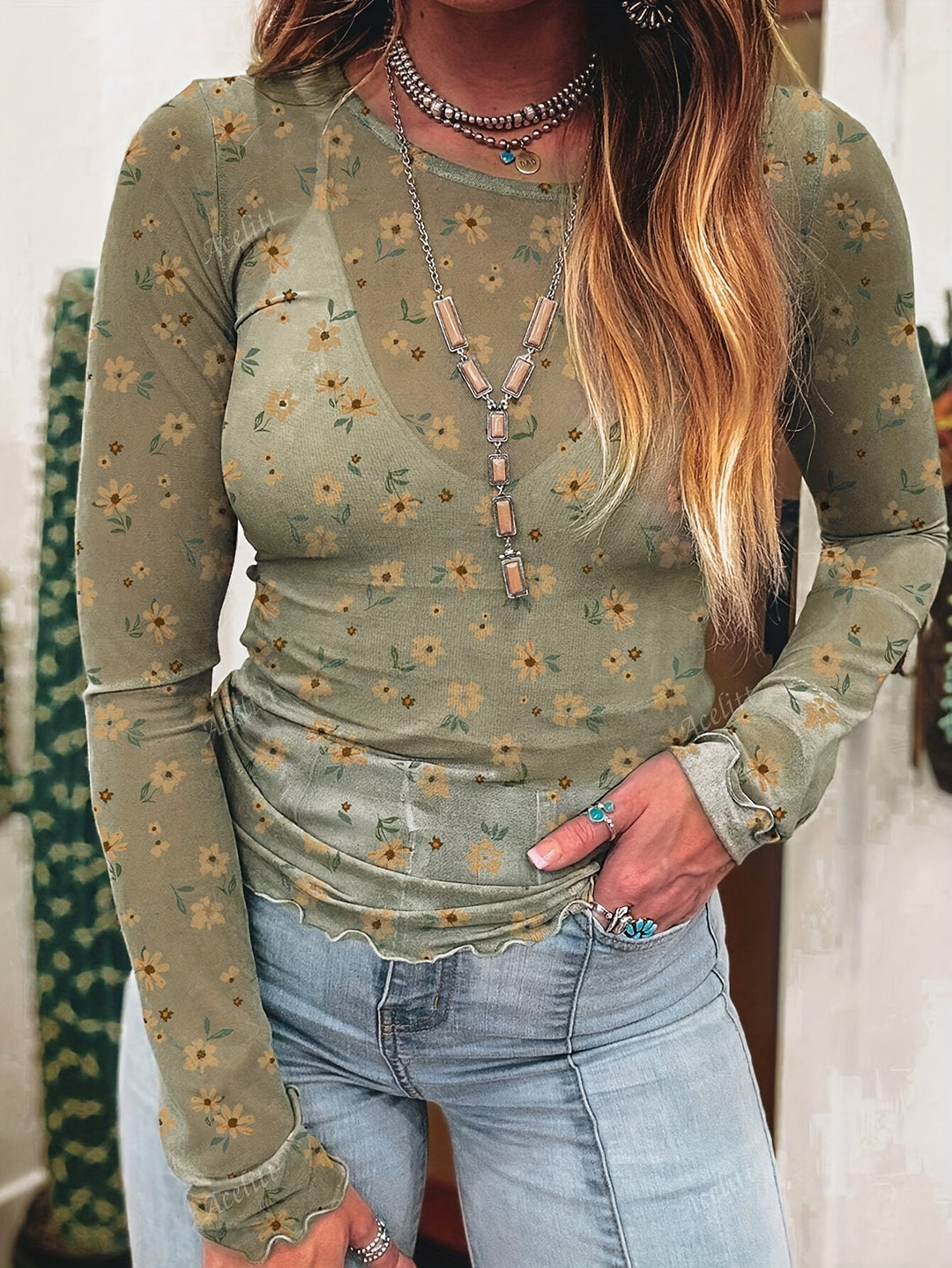 The Sheer Lace Blouse