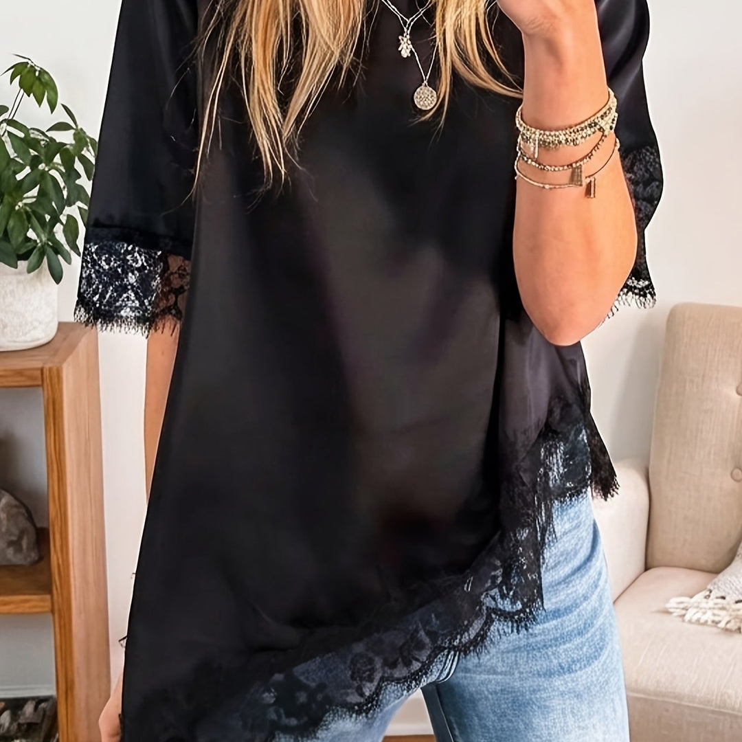 The Asymmetric Lace Top