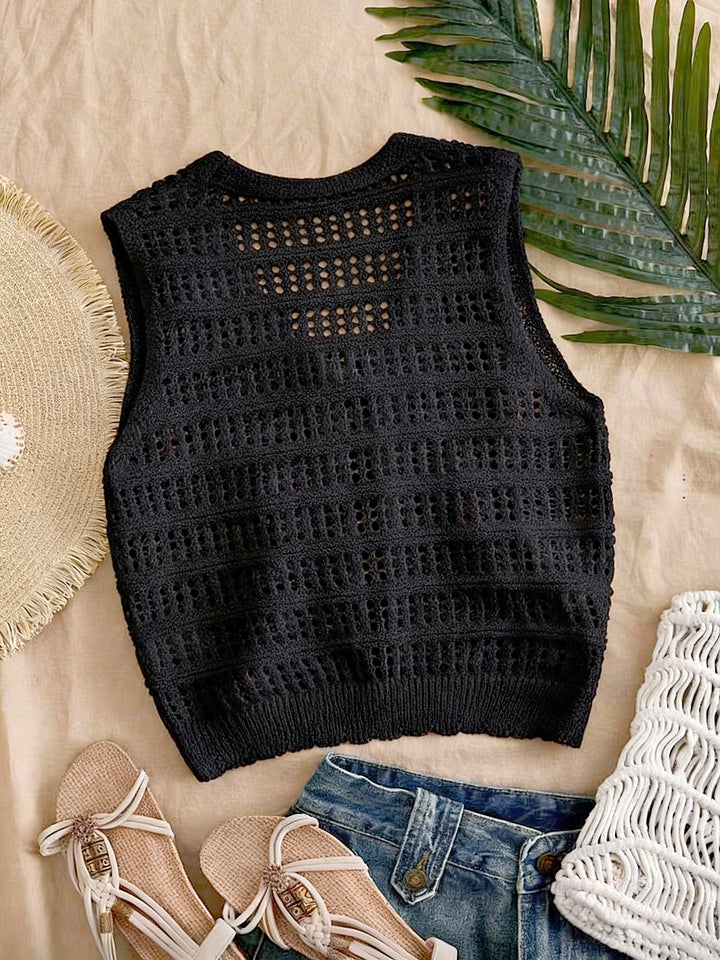 The Floral Open-Knit Cardigan