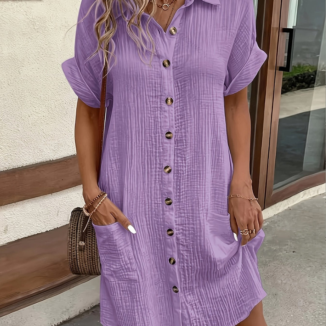 The Rosa Button Shirt Dress