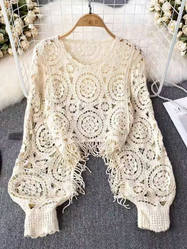 The Fringe Long Sleeve Cover-Up