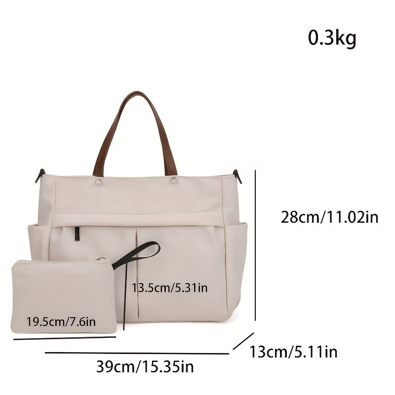 The Vera Tote — Casual Everyday Bag with Pouch