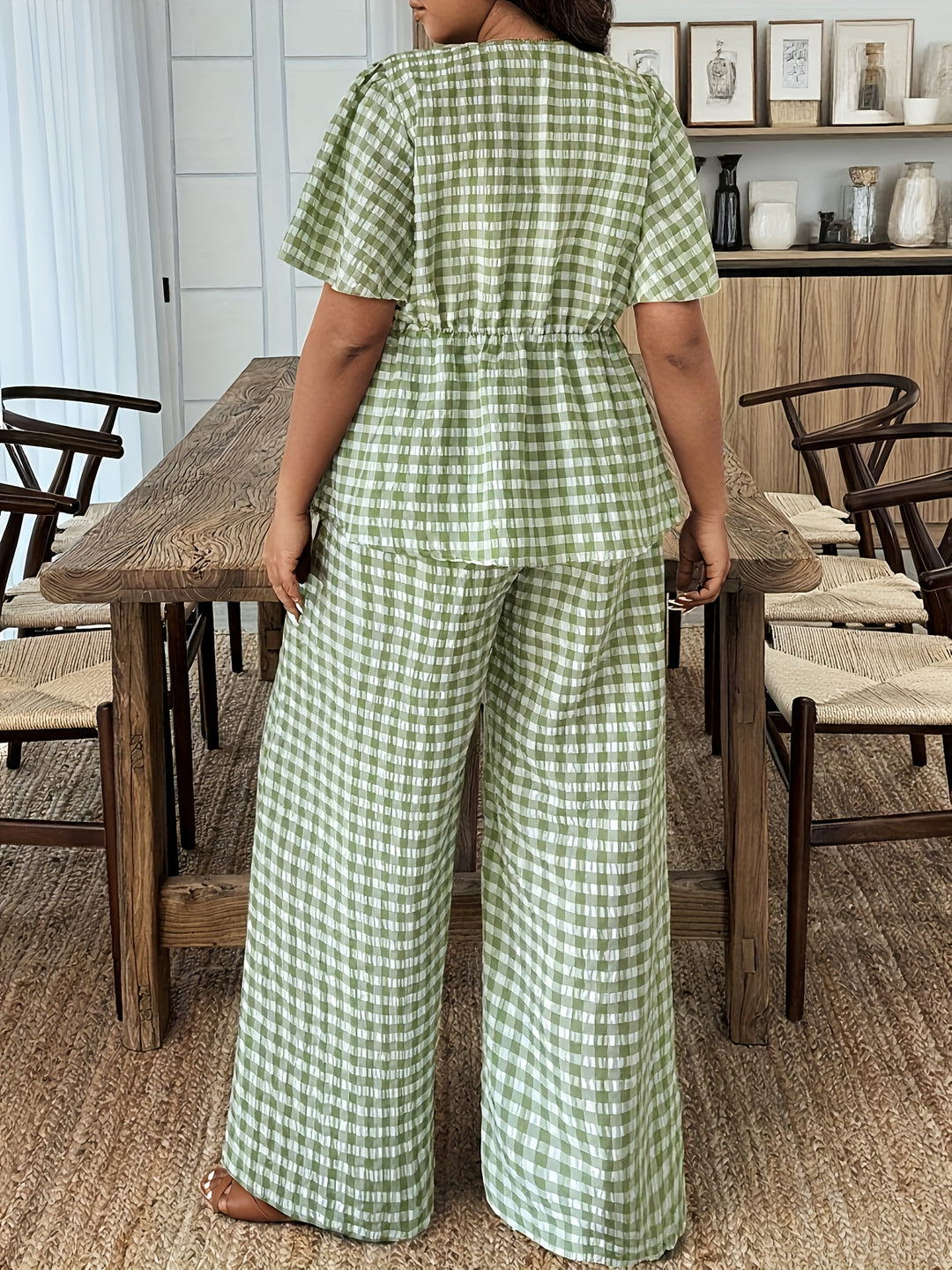 The Checkered Tie Top